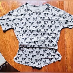 Classic Disney Mickey Mouse Graphic Novelty print Soft Pajama Set Adult XL NWOT